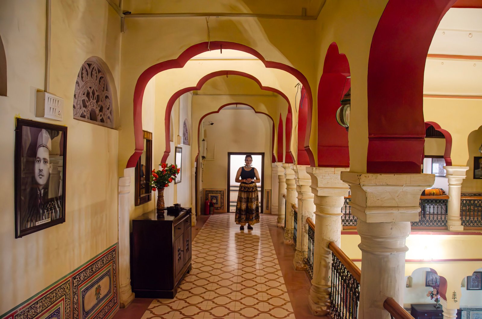 Painted interiors of the haveli