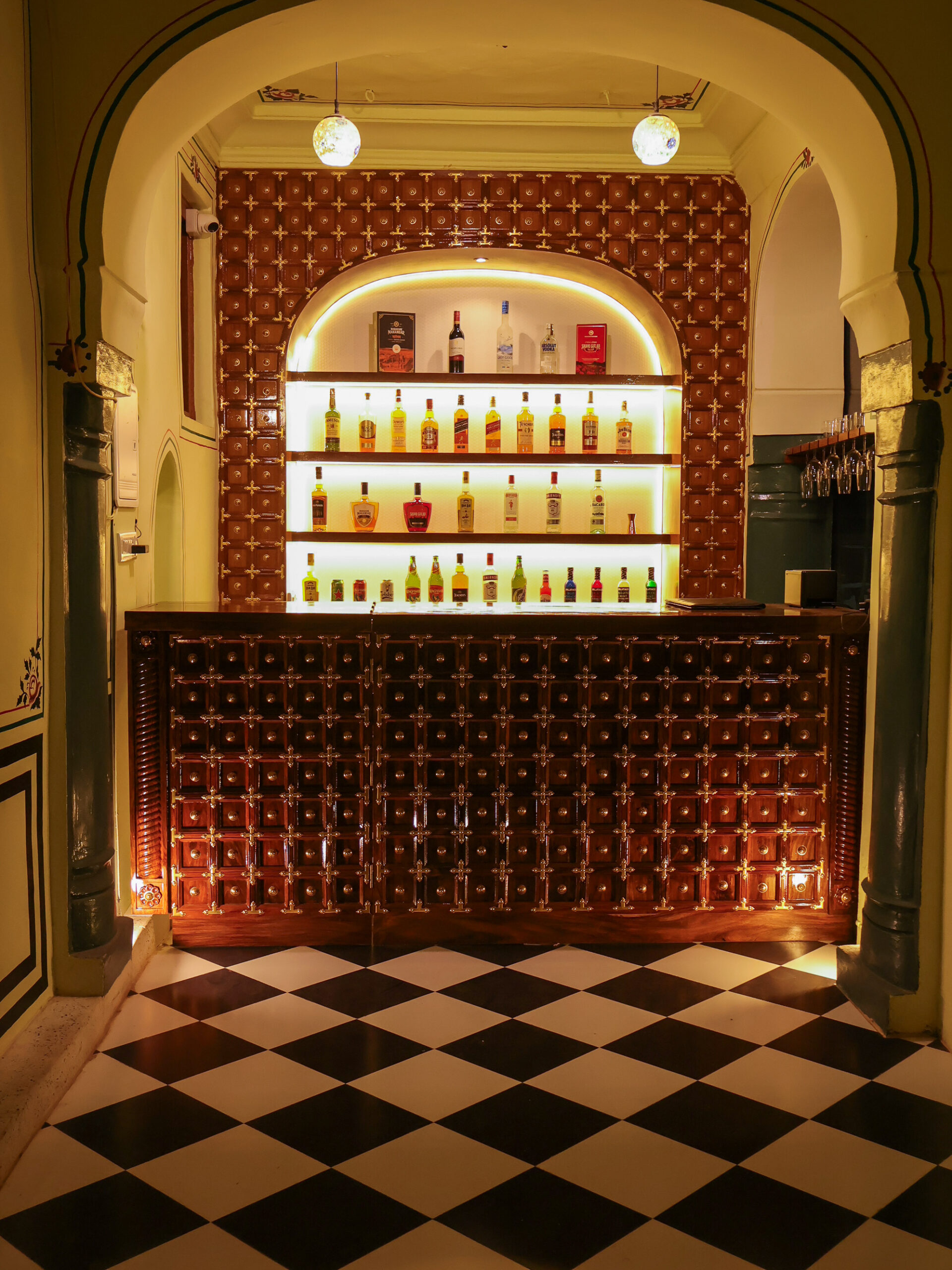 The bar counter